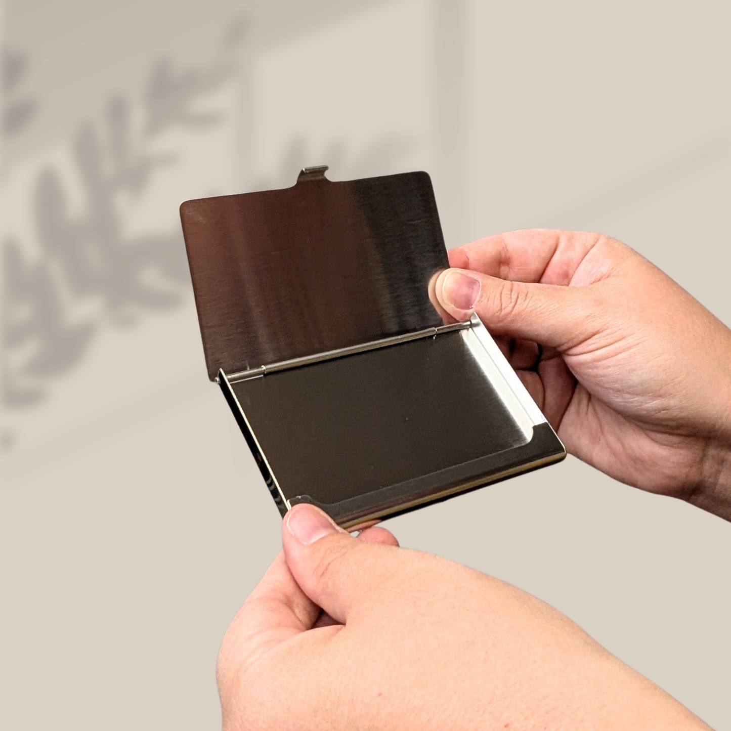 All Things Possible Stainless Steel Business Card Holder