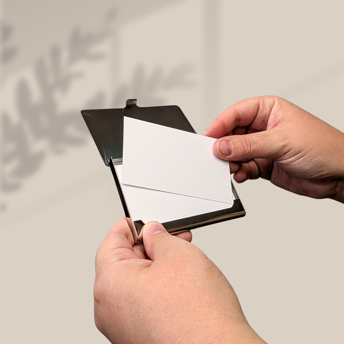 All Things Possible Stainless Steel Business Card Holder