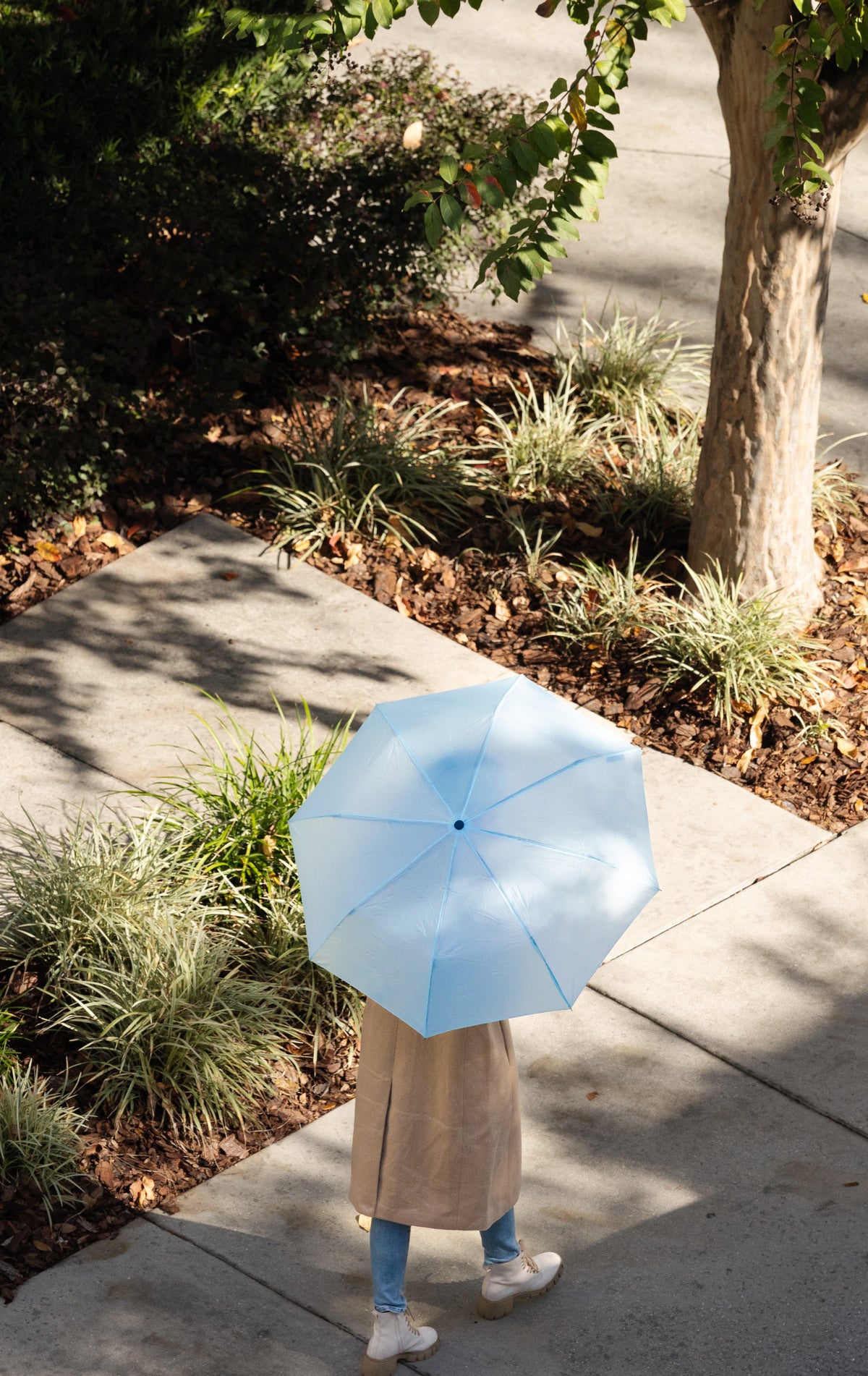 Powder Blue Bottle Umbrella lifestyle