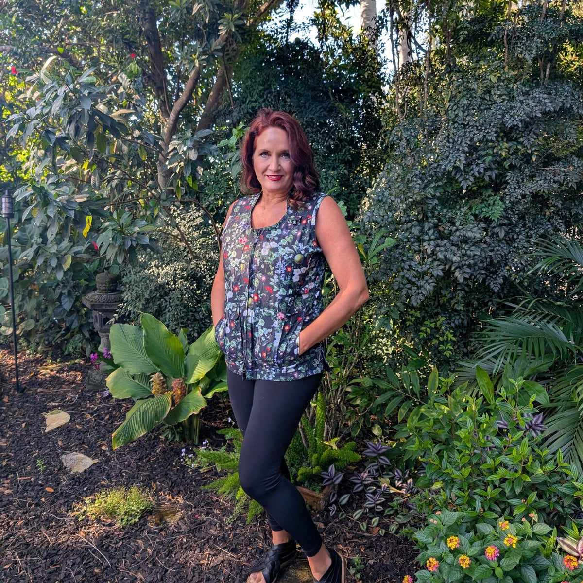 Ultimate Gardening Vest – Midnight Bloom Floral Print
