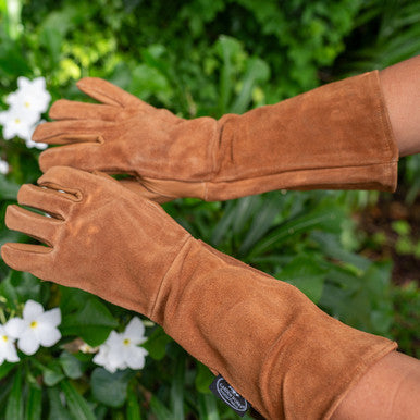 Leather Pro's Gloves™ – Premium Thorn-Resistant Gardening Gloves with Gauntlet Sleeves