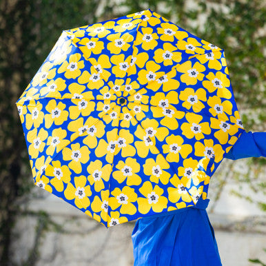 Nikki on Blue Bottle Umbrella