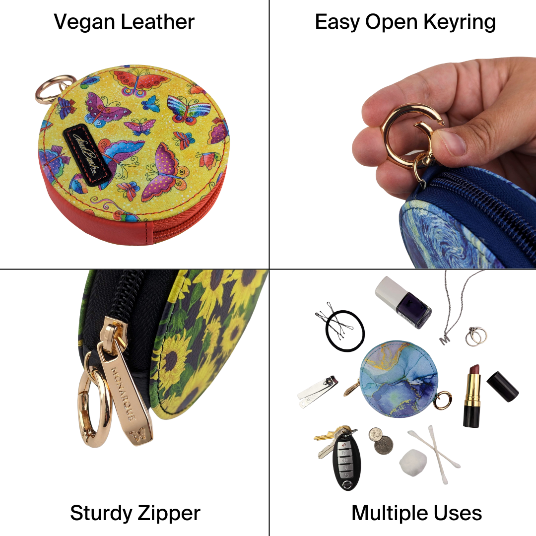Laurel Burch Dogs & Doggies Round Zipper Case