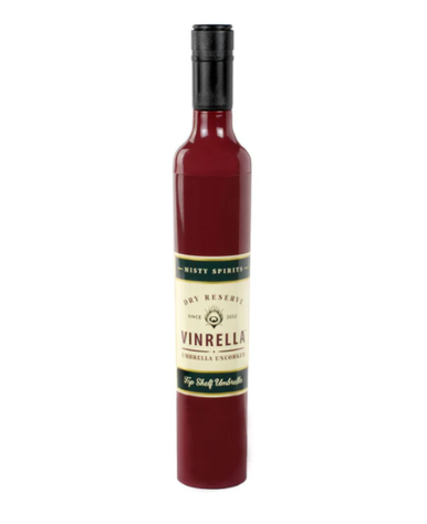 Vinrella Burgundy Labeled Bottle Umbrella