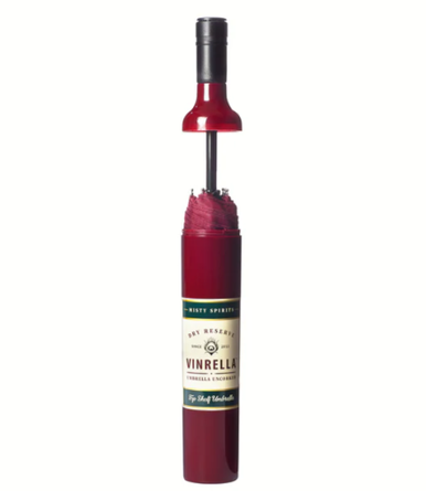 Vinrella Burgundy Labeled Bottle Umbrella