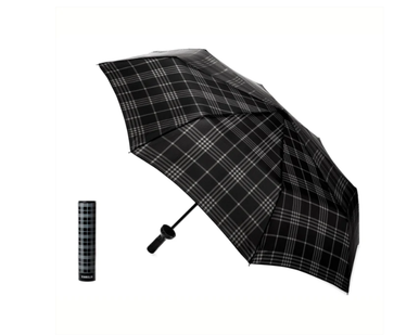Vinrella Black Plaid Bottle Umbrella