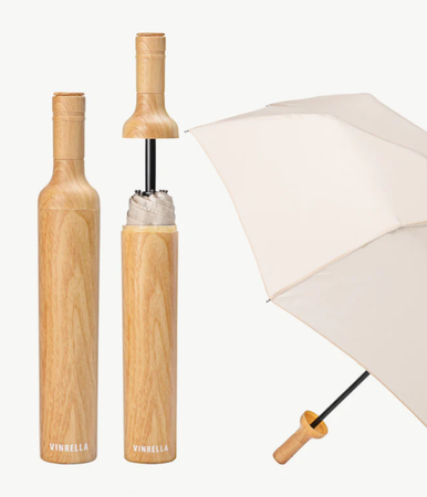 Light Wood Umbrella in a Bottle