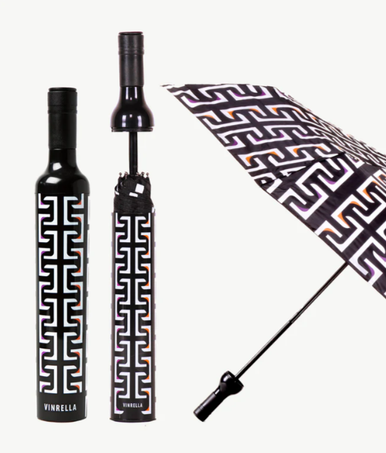 Vinrella Geometric Black Bottle Umbrella