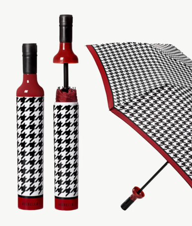 Happening Houndstooth Wine Bottle Umbrella