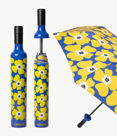 Nikki on Blue Bottle Umbrella