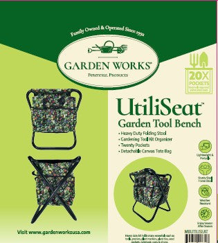 Midnight Bloom UtiliSeat™ Garden Tool Bench