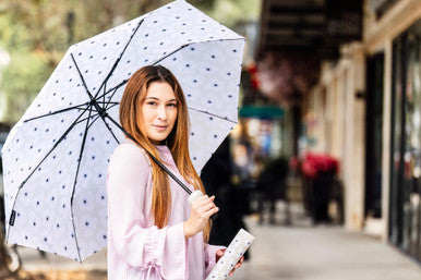 Nikki on Grey Umbrella in a Bottle