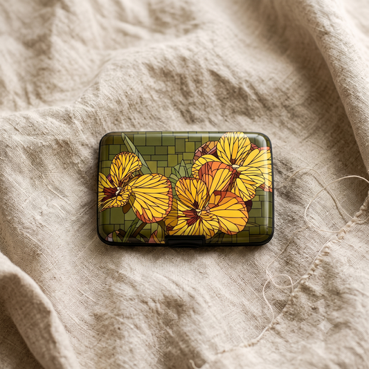 Art Glass Pansy RFID Blocking Wallet