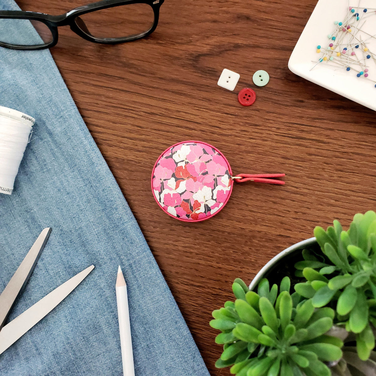 Enameled Orchids Tape Measure