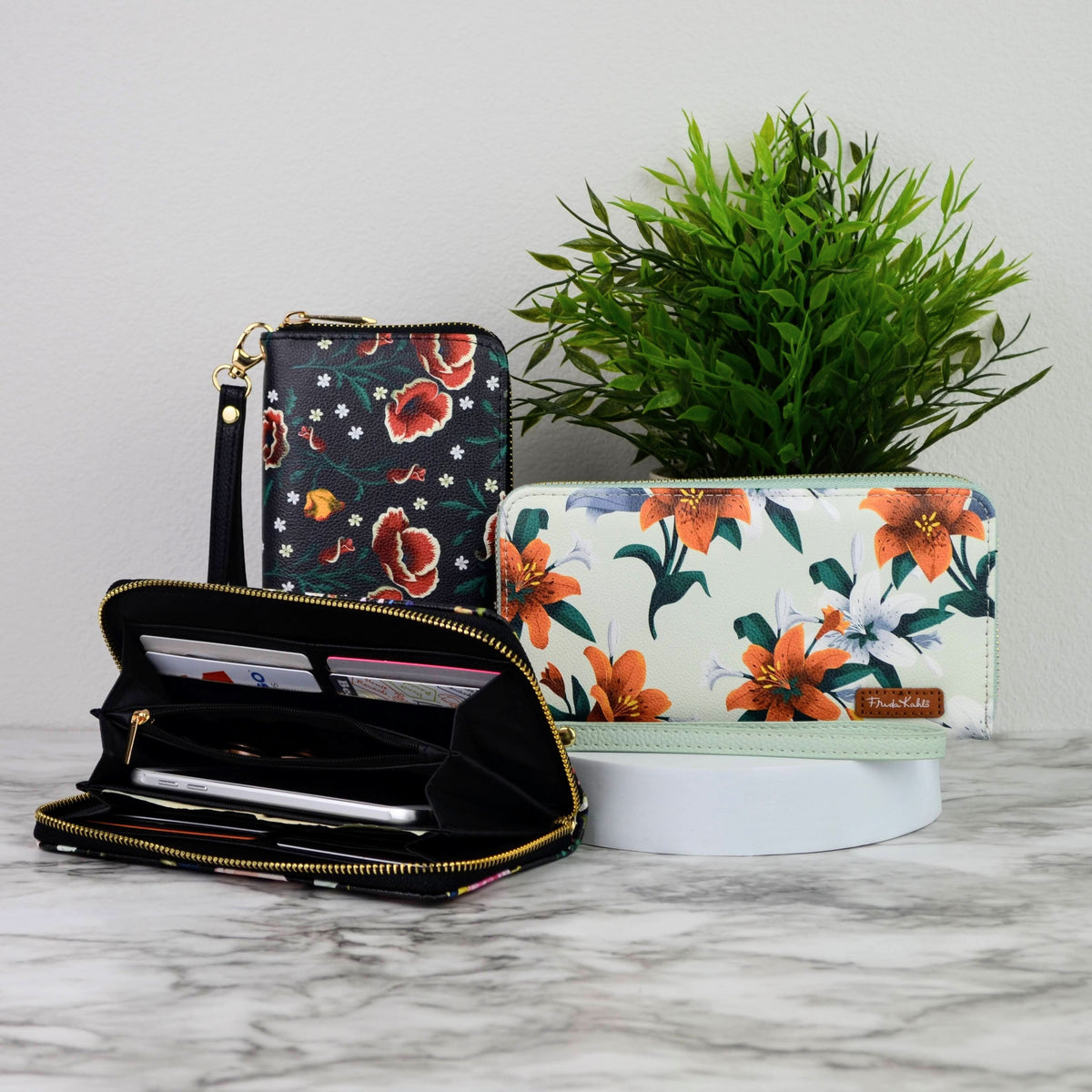 Frida Kahlo Poppies Wristlet Wallet