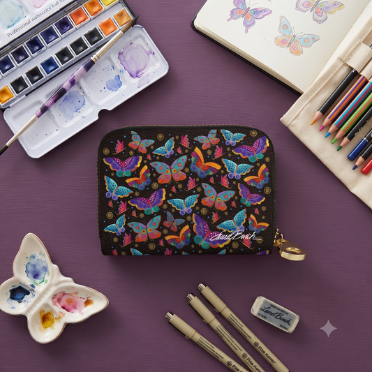 Laurel Burch Mariposas RFID Zipper Wallet, lifestyle photo