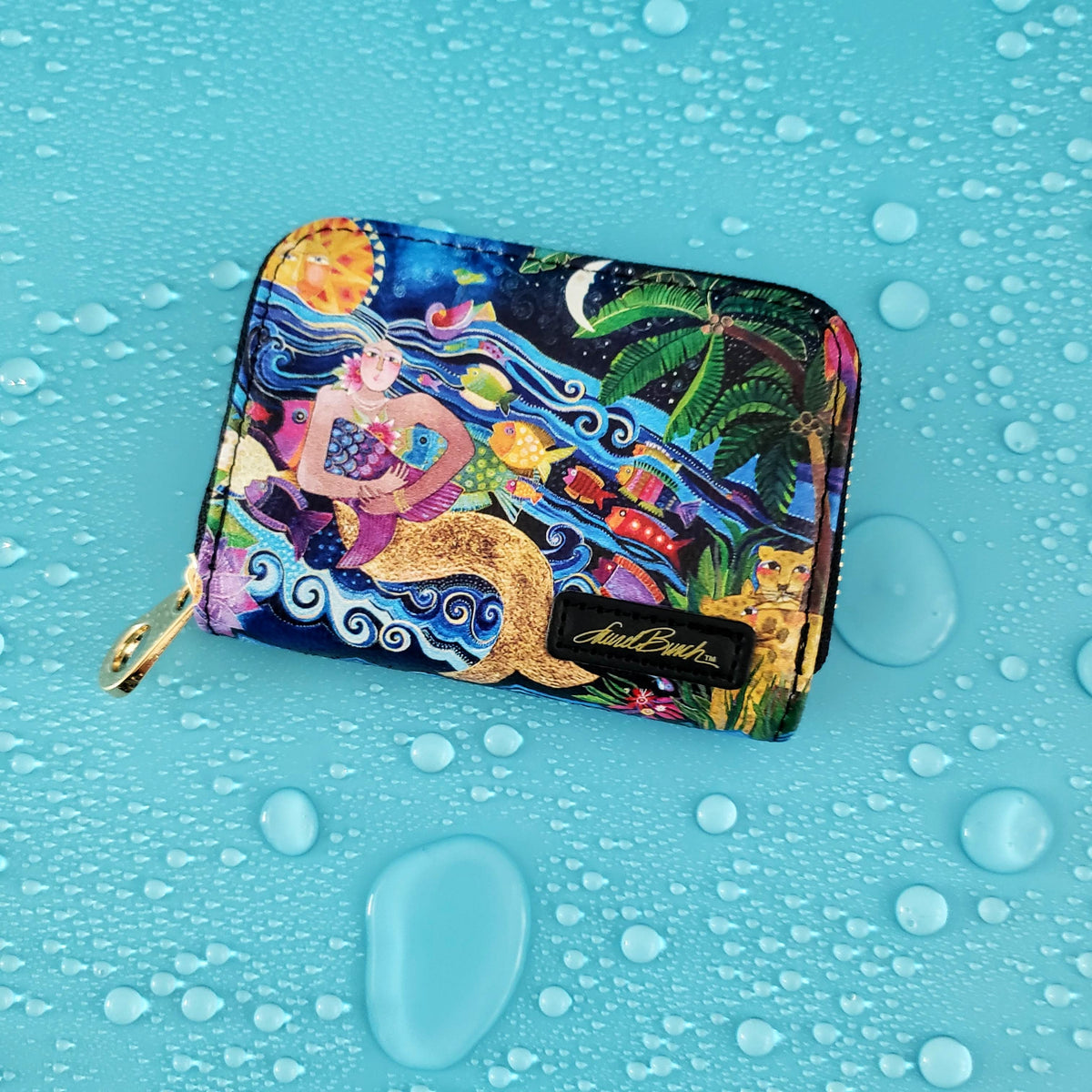 Laurel Burch Sea Goddess RFID Zipper Wallet