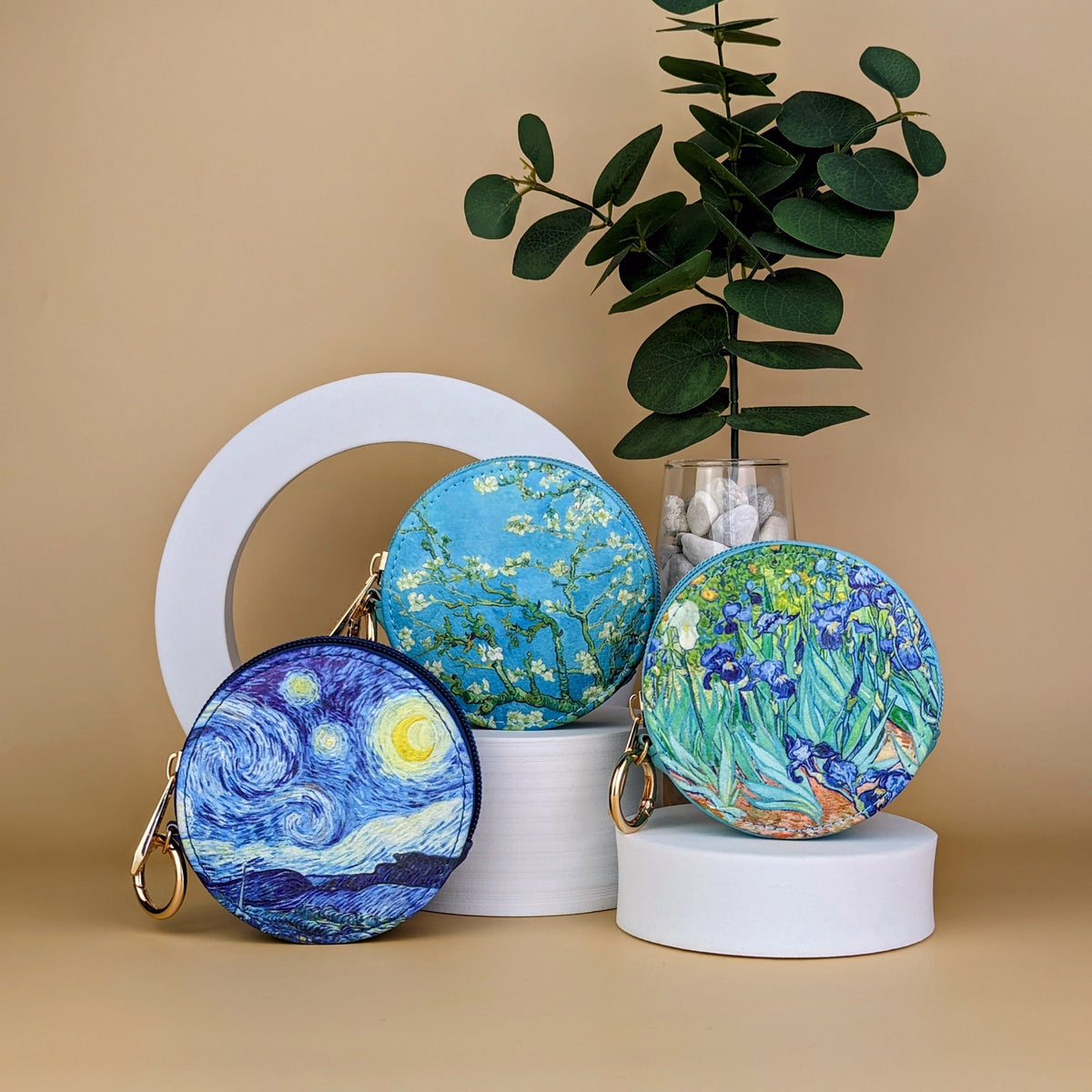 Van Gogh Starry Night Round Zipper Case
