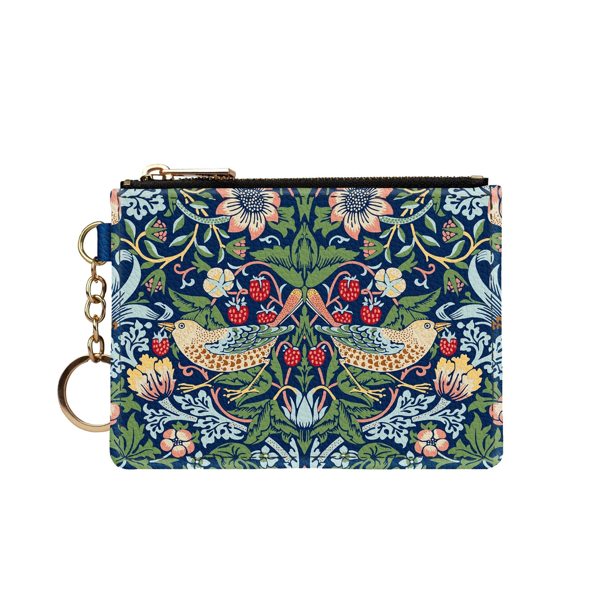 William Morris Strawberry Thief Keychain Wallet
