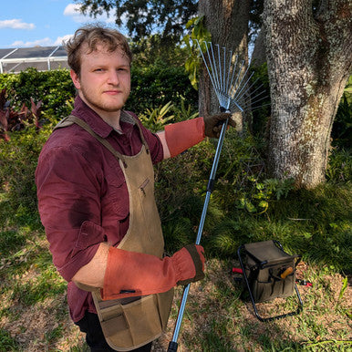 Telescopic Leaf Rake - Adjustable Reach and Width for Efficient Yard Maintenance