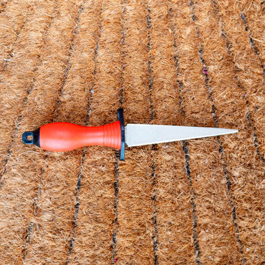 Garden Works™ Diamond Tool Sharpener 10in Flat side: 600 grit fine for maintenance and sharpening. Round side: 400 grit