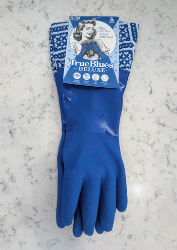 True Blues Deluxe Gauntlet Dishwashing Gloves Italian Tile